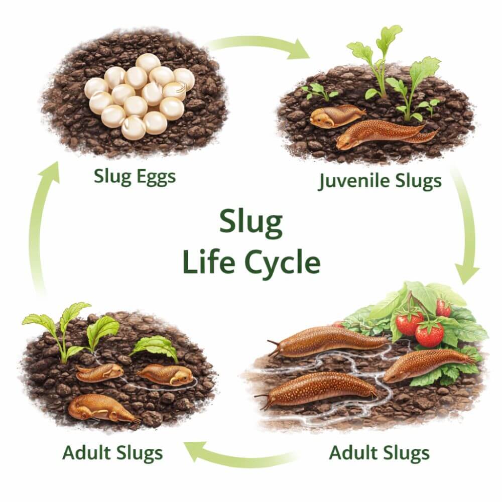 Life cycle of a slug diagram