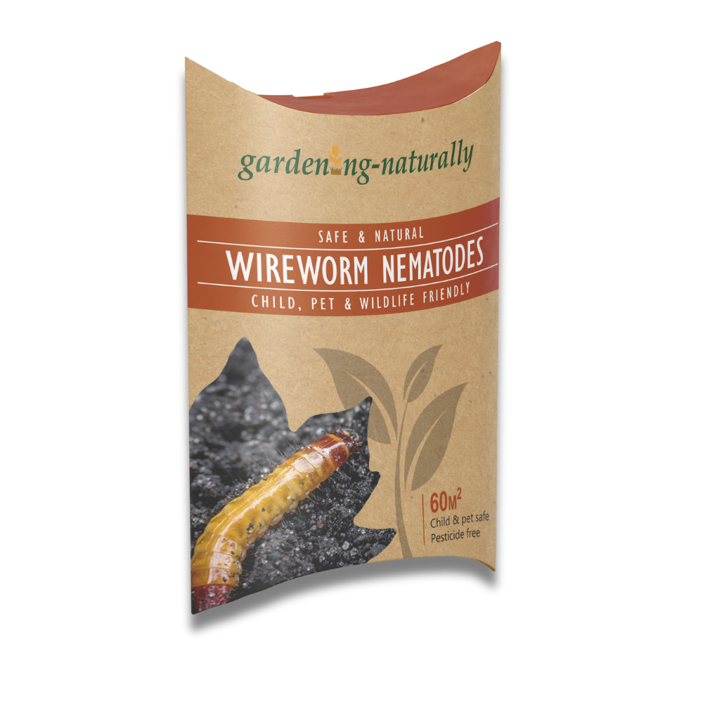 Gardening Naturally wireworm nematodes 60m2 pouch front