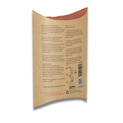 Gardening Naturally wireworm nematodes 60m2 pouch back